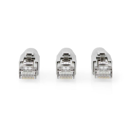 Nedis RJ45 Connector | RJ45 Pass Through | Solid/Stranded FTP CAT6a | Straight | Gold Plated | 10 pcs | PVC | Black / Grey / White | Box