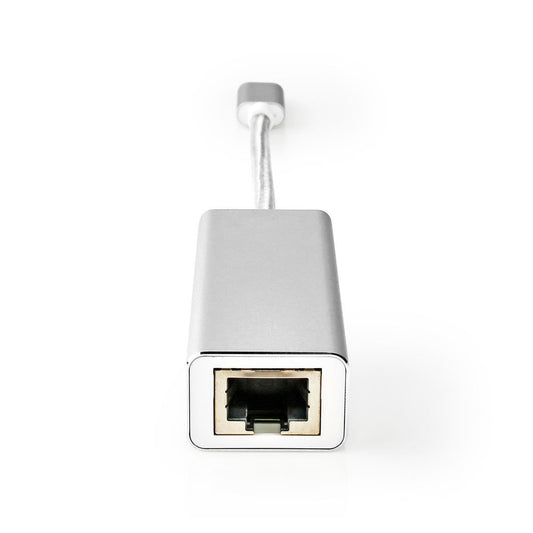 Nedis USB Network Adapter | USB 3.2 Gen 1 | 1 Gbps | USB-C™ Male | RJ45 Female | 0.20 m | Round | Gold Plated | Tinned Copper | Silver | Cover Window Box