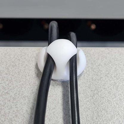 Nedis CMGC20026WT | Cable Management | Cable Clip | Click and Go | 6 pcs | Number of slots: 2 Slots | Maximum cable thickness: 5.3 mm | TPE | White