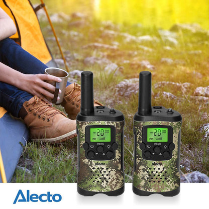 Alecto Walkie-Talkie Set | 2 Handsets | Up to 7 km | Frequency channels: 8 | VOX | up to 3 Hours | Camouflage