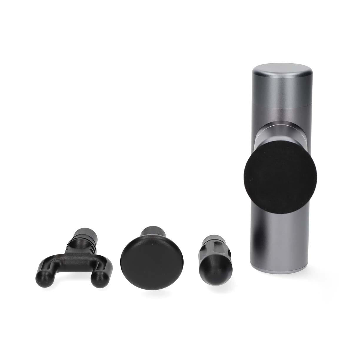 Nedis SmartLife Sports Massage Gun | Accu Powered | N/A | Rechargeable | 5 Massage Modes | Conical Head / Drawstring Bag / Flat Head / Spherical Head / U-shape Head | Dark Grey