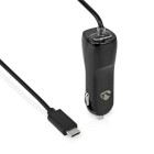 Nedis Car Charger | 18 W | 1x 3.0 A | Number of outputs: 1 | USB-C™ (Fixed) Cable | 1.00 m | Single Voltage Output