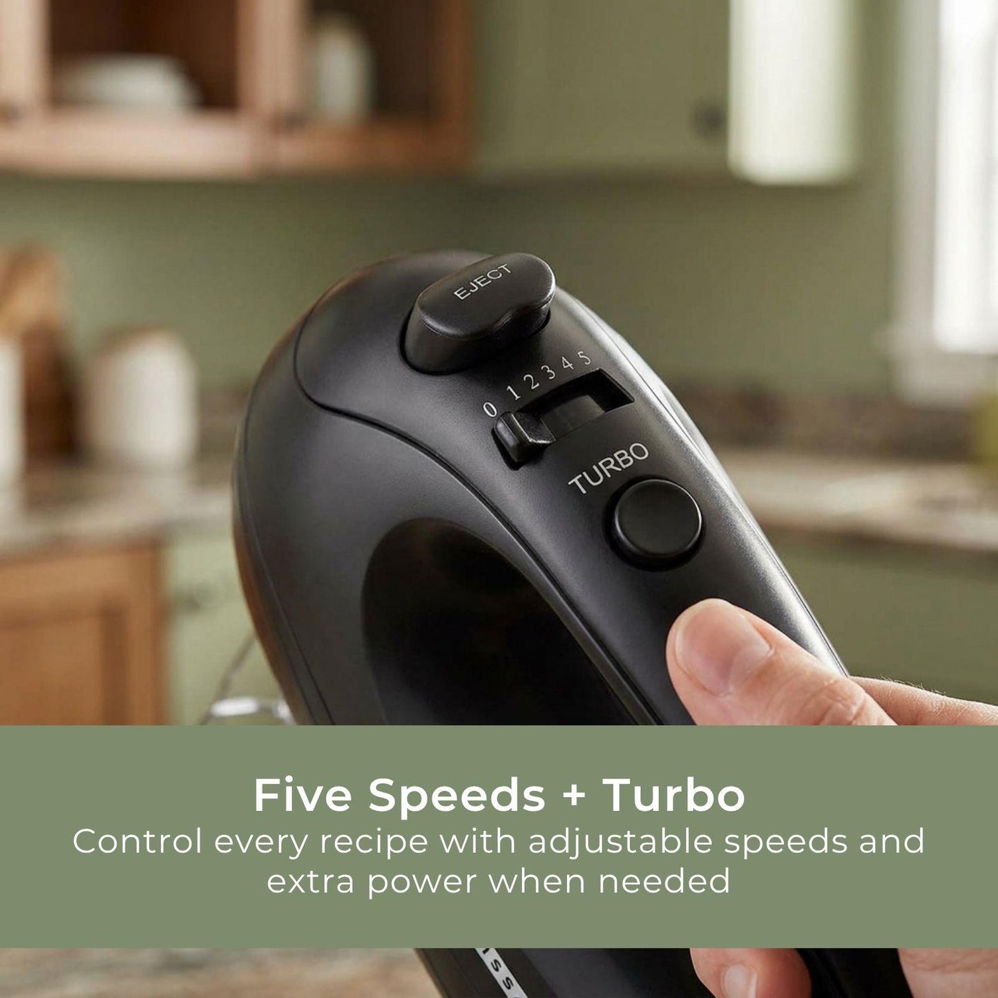 MELISSA Hand Mixer | 5 Speeds with Turbo | 300 Watt | Black