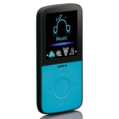 Lenco PODO-153BU | Sports MP3/4 Player with Pedometer |Wristband | 4GB | Micro SD Card Expansion | Blue