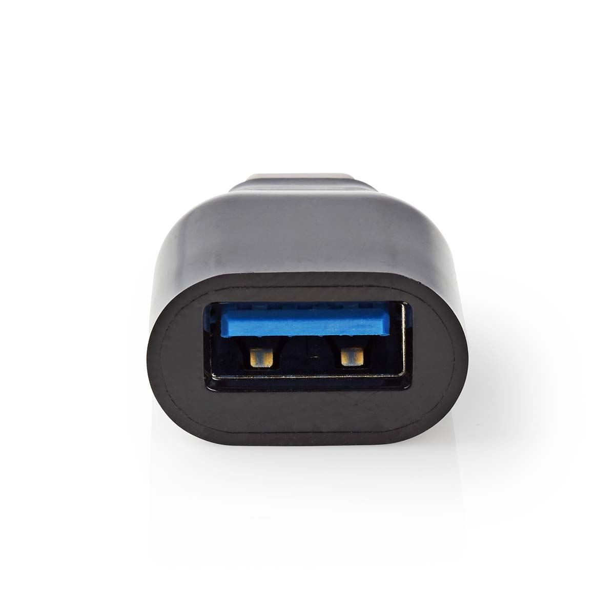 Nedis USB-C™ Adapter | USB 3.2 Gen 1 | USB-C™ Male | USB-A Female | 5 Gbps | Round | Nickel Plated | Black | Box