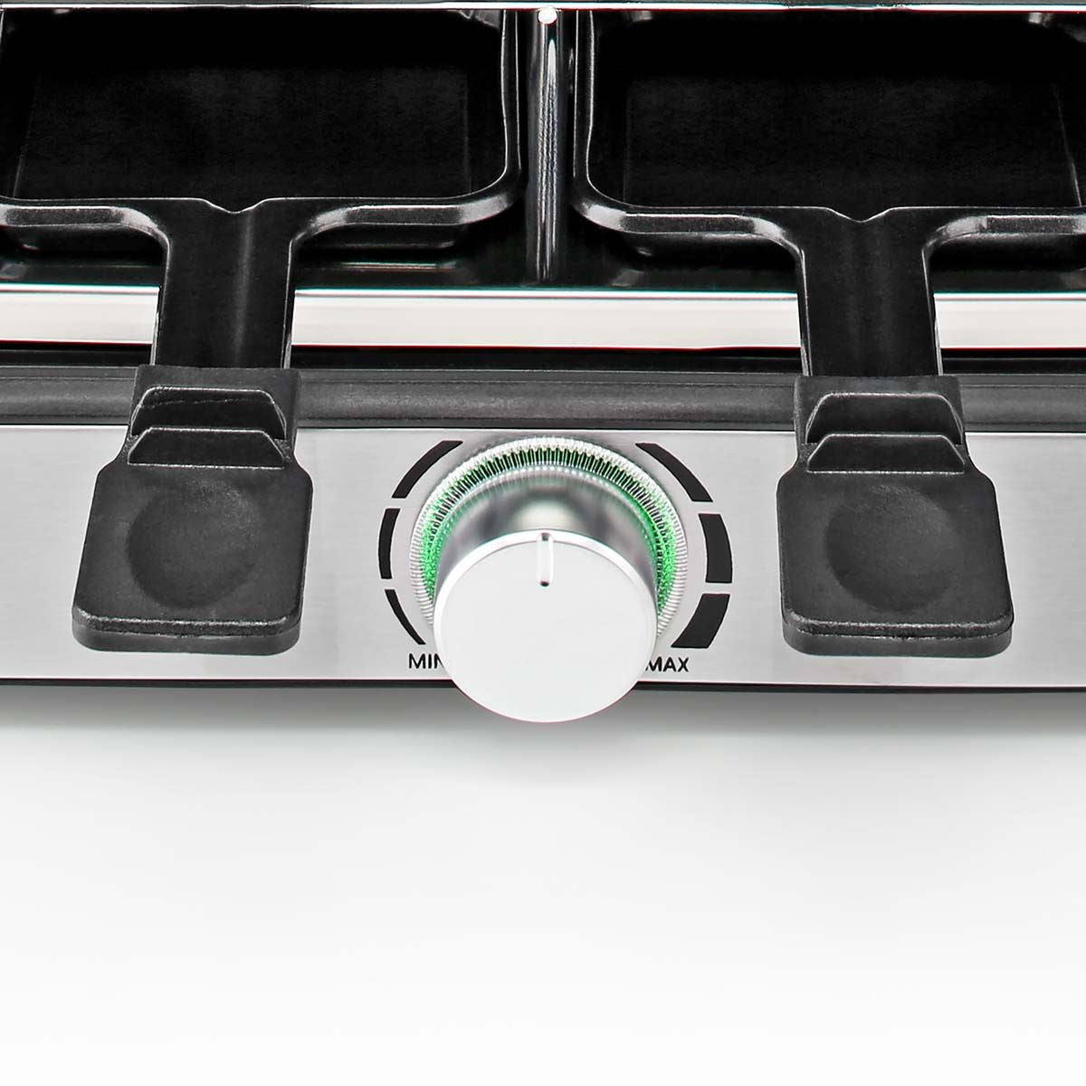 Gastronoma 18300101 | Raclette/Gourmet/Stone Grill Set | 8 Persons | 1400 W | 2 Reversible Grill Plates | Non-stick coating | Stone Plate | Black / Stainless Steel