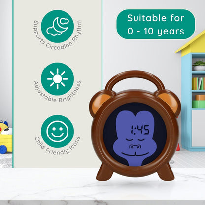 Alecto BC-100 MONKEY | Sleep Trainer & Night Lamp Light / Alarm Clock | Monkey