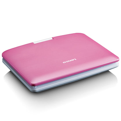 Lenco DVP-910PK | Portable 9" DVD-Player | USB Headphones and Mounting bracket | Pink