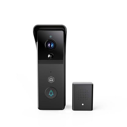 Nedis SmartLife Video Doorbell | Wi-Fi | Battery Powered | 3MP Full HD 1296p | Cloud Storage (optional) / microSD (not included) | IP44 | With motion sensor | Night vision | Black