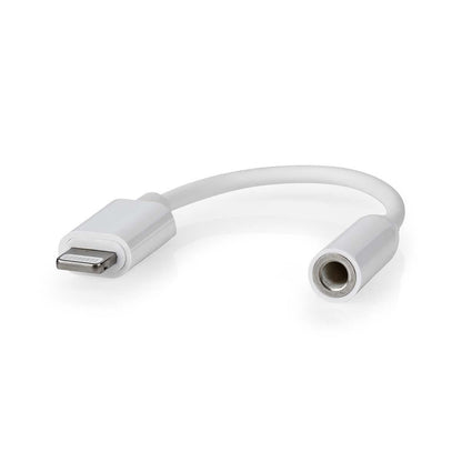 Nedis Lightning Adapter | Apple Lightning 8-Pin | 3.5 mm Female | Nickel Plated | 0.10 m | Round | PVC
