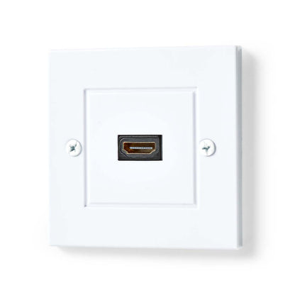 Nedis HDMI™ Wall Box | 1x HDMI™ Female | 4K@60Hz | HDMI™ Output | Black | 18 Gbps | Gold Plated | Box