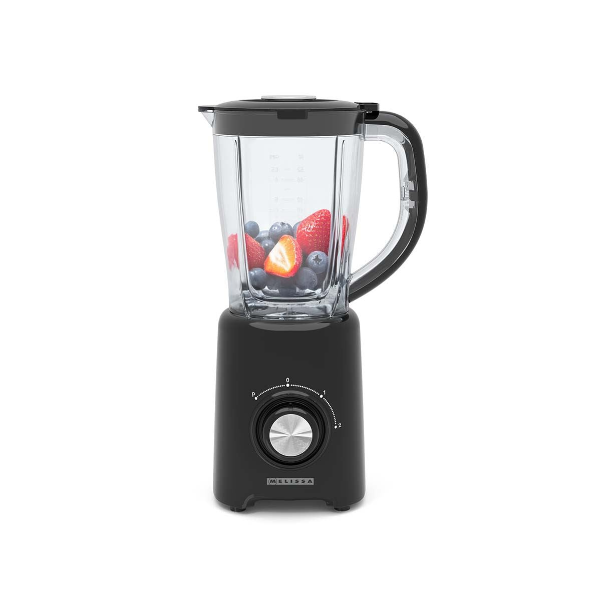 MELISSA 16180134 | Blender | 800 W | 2 Speeds + pulse | 4 Stainless steel blades | 1.5L Plastic jug | Black