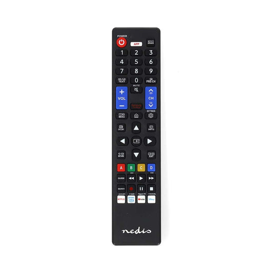 Nedis Replacement Remote Control | Suitable for: Samsung | Preprogrammed | 1 Device | Amazon Prime / Disney + Button / Netflix Button / Smart home Button / Youtube Button | Infrared | Black