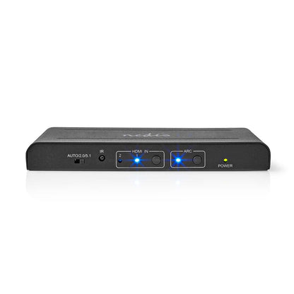 Nedis HDMI™ Extractor | 2x HDMI™ Input | TosLink Female / 1x HDMI™ Output / 2x RCA / 3.5 mm | Maximum resolution: 4K@60Hz | 18 Gbps | Metal | Anthracite | Box
