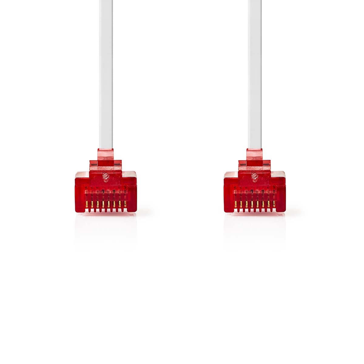 Nedis CAT6 Network Cable | RJ45 Male | RJ45 Male | U/UTP | 0.50 m | Snagless | Flat | PVC | White | Label