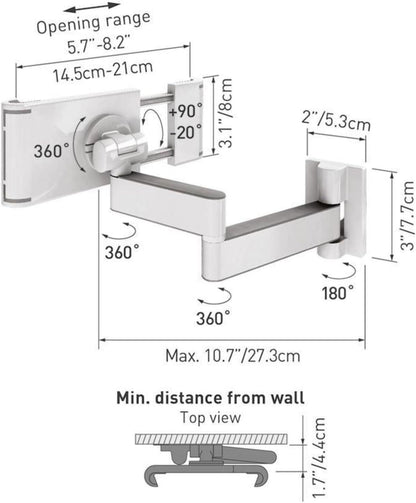 Nedis Tablet Mount | 7 - 12 " | Full Motion | Application: Wall