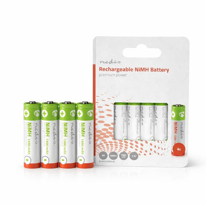 Nedis Rechargeable NiMH Battery AA | 1.2 V DC | 1300 mAh | 4-Pack