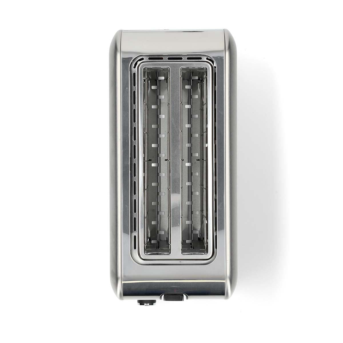Nedis Toaster | 4 Bread Slices | 2 Long Slots | Browning levels: 7 | Defrost feature | Aluminium / Silver