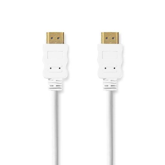 Nedis High Speed HDMI™ Cable with Ethernet | HDMI™ Connector | HDMI™ Connector | 4K@30Hz | ARC | 10.2 Gbps | 2.00 m | Round | PVC | White | Box