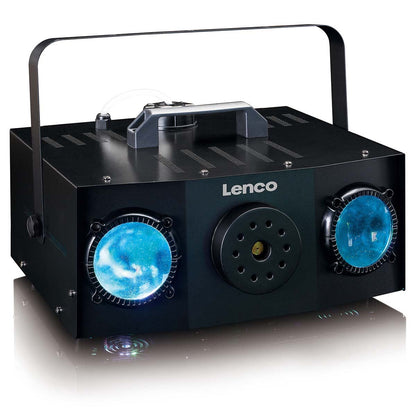 Lenco LFM-220BK | 2-in-1 Party Machine | Dual-matrix RGB Lighting | Fog Machine