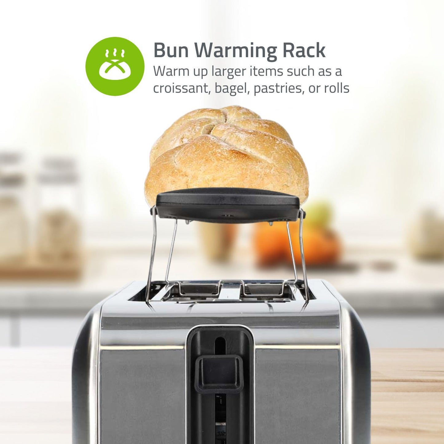 Nedis Toaster | 4 Bread Slices | 2 Long Slots | Browning levels: 7 | Defrost feature | Aluminium / Silver