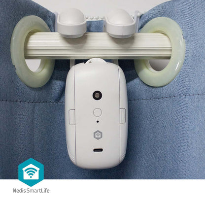 Nedis SmartLife Curtain Robot | I Rail / Rod Rail / U Rail | Curtains / Drapes | Battery Powered / USB Powered | 4000 mAh | Bluetooth® | White