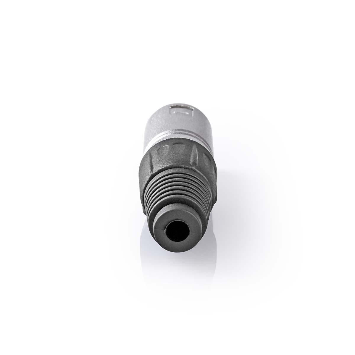 Nedis CAGP15972ME | XLR Connector | Straight | Male | Nickel Plated | Protection Cover | Cable input diameter: 7.0 mm | Metal | Silver | 10 pcs | Polybag