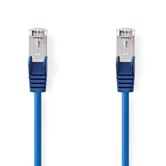 Nedis CAT5e Network Cable | SF/UTP | RJ45 Male | RJ45 Male | 2.00 m | Round | PVC | Blue | Label