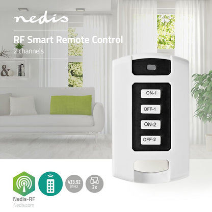 Nedis RF Smart Remote Control | 2 Channels | Programmable buttons
