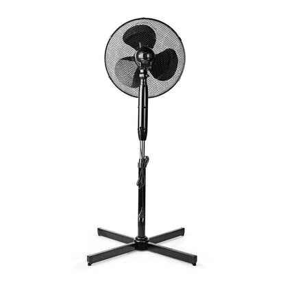 Nedis Stand Fan | Diameter: 400 mm | 3-Speed | Oscillation | 40 W | Adjustable height | Shut-off timer | Remote control | Black