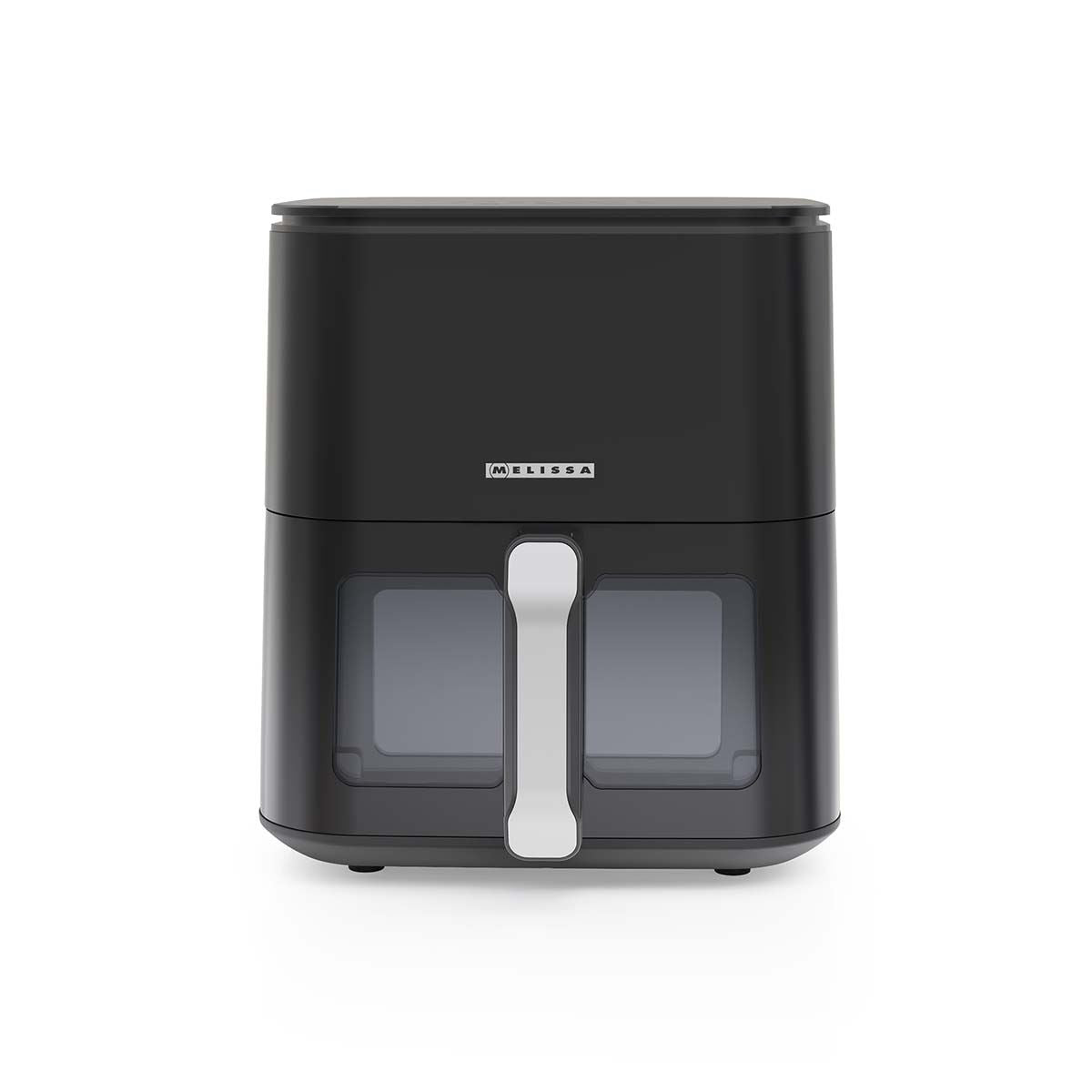 MELISSA 5L Hot Air Fryer Sleek XL for Healthy Low Fat Cooking, with Adjustable Temperature, Digital Display Control, 8 Presets and 60 Minute Timer  - Black