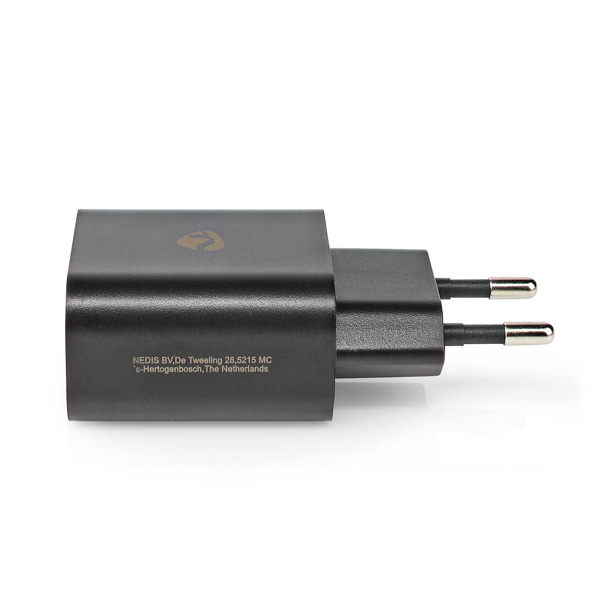 Nedis Wall Charger | 18 W | Quick charge feature | 1.5 / 2.0 / 3.0 A | Number of outputs: 1 | USB-A | No Cable Included | Automatic Voltage Selection | Black