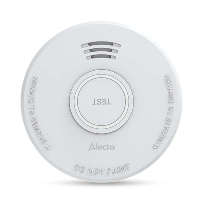 Alecto SD110 Smoke detector with Hush Button | >85 dB | Battery Powered | EN14604:2005/AC:2008 | White |5 Pack