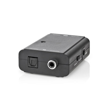 Nedis Digital Audio Converter | 2-way | Connection input: 1x S/PDIF (RCA) Female / 1x TosLink Female | Connection output: 1x S/PDIF (RCA) Female / 1x TosLink Female | ARC | Manual | Black