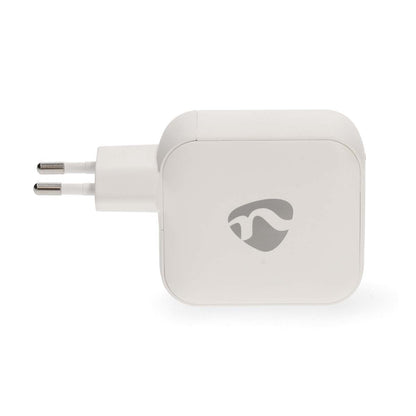 Nedis Wall Charger | 100 W | GaN | PD3.0 | Quick charge feature | 2.5 / 3.0 / 5.0 A | Number of outputs: 3 | USB-A / 2x USB-C™ | Automatic Voltage Selection | White