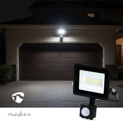 Nedis LLFLP16BLK | LED Floodlight | 4000 K | Rated luminous flux: 1620 lm | IP44 | 220 - 240 V AC 50/60 Hz | 20 W