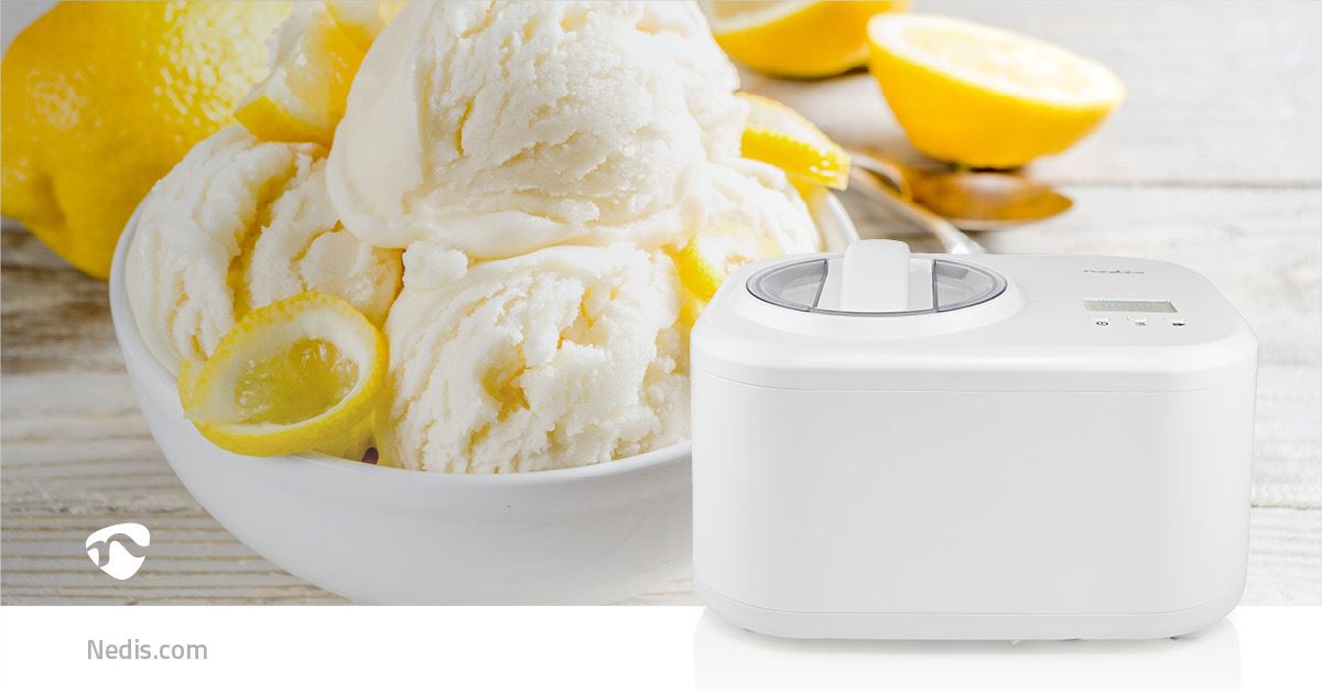 Nedis Ice Cream Maker | 1.0 l | White | Plastic