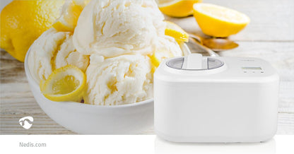 Nedis Ice Cream Maker | 1.0 l | White | Plastic