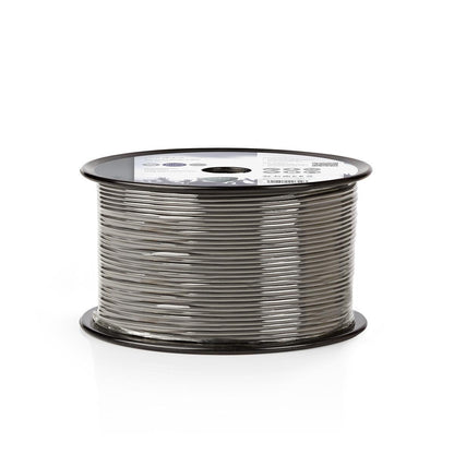 Nedis Audio Cable | 2 x 0.16 mm² | Copper | 100.0 m | Round | PVC | Dark Grey | Reel