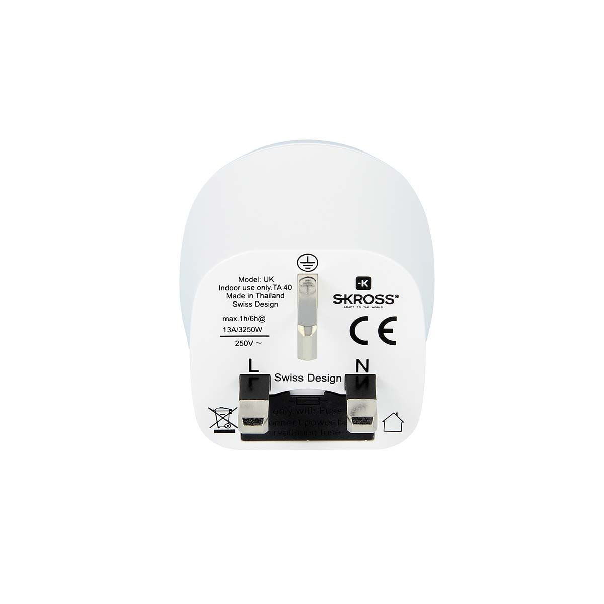 Skross SKross | Travel Adapter Europe to UK Earthed
