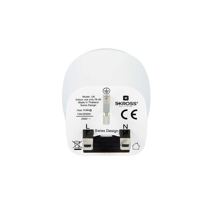 Skross SKross | Travel Adapter Europe to UK Earthed