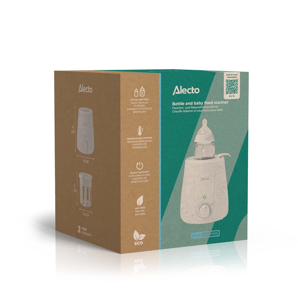 Alecto Baby Bottle Warmer | White