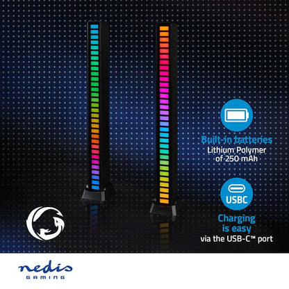 Nedis Gaming Light | RGB | Battery Powered | Used for: Desktop / Notebook | Black