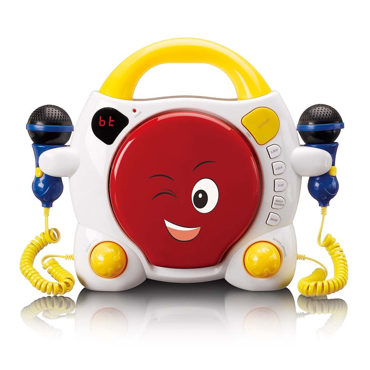 Lenco KCD-011KIDS | Kids Portable CD Player / Karaoke Machine | Bluetooth Speaker | with 2 Microphones