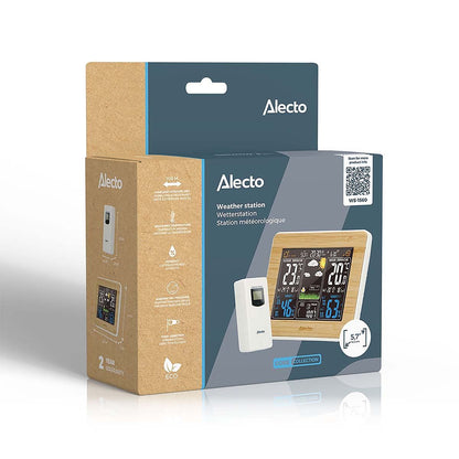 Alecto Weather Station | Indoor and Outdoor Temperature | Outside Wireless sensor | Bamboo