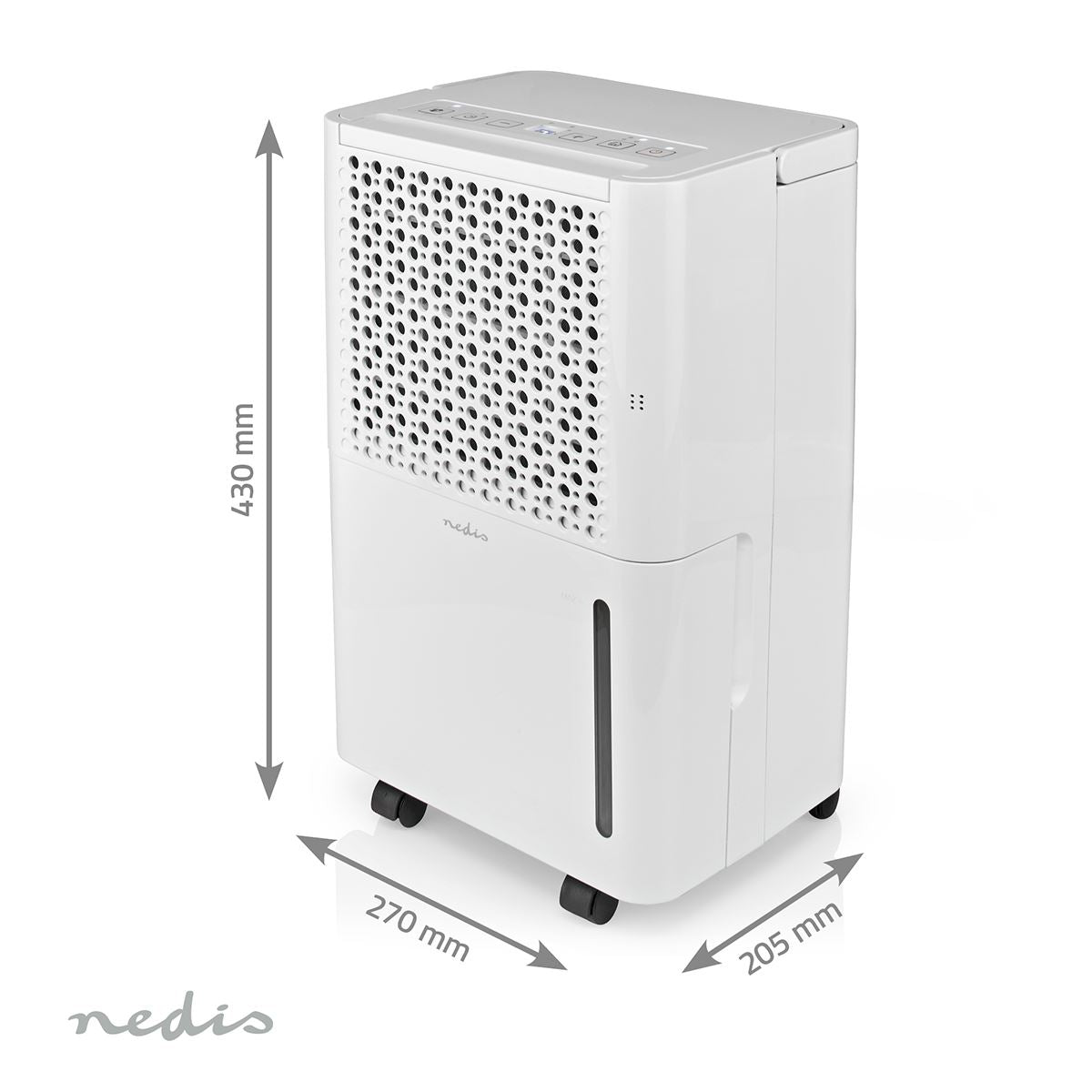 Nedis Dehumidifier | 10 l/Day | Dehumidification / Automatic / Dry laundry / Ventilation | Yes | 100 m³/h