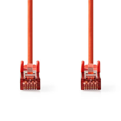 Nedis CCGL85221RD100 | CAT6 Network Cable | RJ45 Male | RJ45 Male | S/FTP | 10.0 m | Round | LSZH | Red | Label