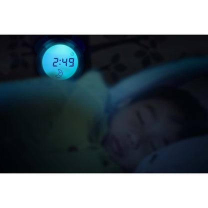 Alecto Childrens Sleep Trainer Night Light and Alarm Clock | White