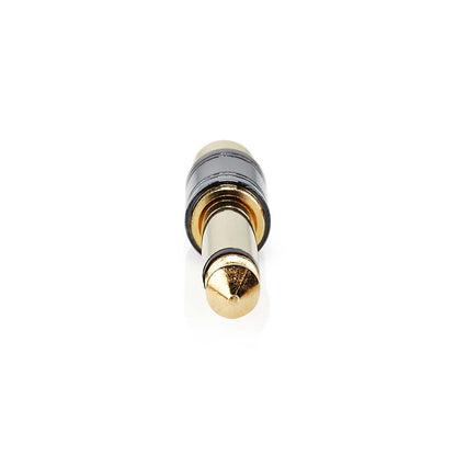 Nedis CABW23935BKG | Mono Audio Adapter | 6.35 mm Male | RCA Female | Gold Plated | Straight | Metal | Metal | 1 pcs | Box