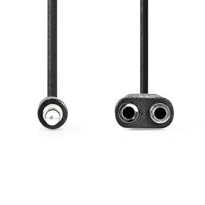 Nedis Stereo Audio Cable | 3.5 mm Male | 2x 3.5 mm Female | Nickel Plated | 0.20 m | Round | Box
